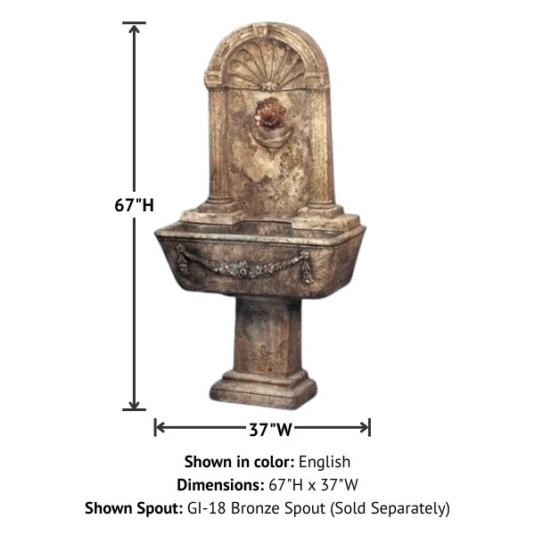 Foritalico Fountain for spout with product details.