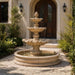 Garda Three Tier Fountain in front entrance courtyard view.