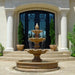 Garda Three Tier Pond Fountain on concrete in action.