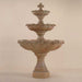 Gardenia Three Tier Fountain against brown background.