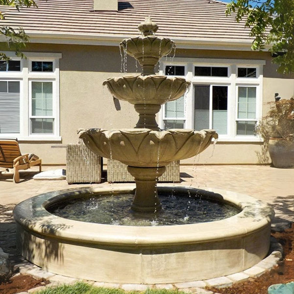 Gardenia There Tier Fountain in action in the backyard.