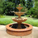 Gardenia Three Tier Fountain in action in the garden.
