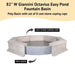 Giannini Octavius Easy Pond Fountain Basin with material details.