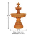 Giglio Two Tier Fountain against white background with product details.
