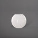 Globe Fiberglass Planter in gloss bright white against gray background.