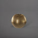 Globe Fiberglass Planter in gloss metallic gold against gray background.