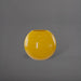 Globe Fiberglass Planter in gloss saffron against gray background.