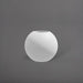 Globe Fiberglass Planter in matte bright white against gray background.
