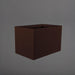 Granada Wide Rectangle Fiberglass Planter in matte dark brown against gray background.