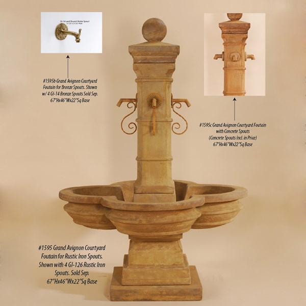 Grand Avignon Courtyard Fountain with spout images