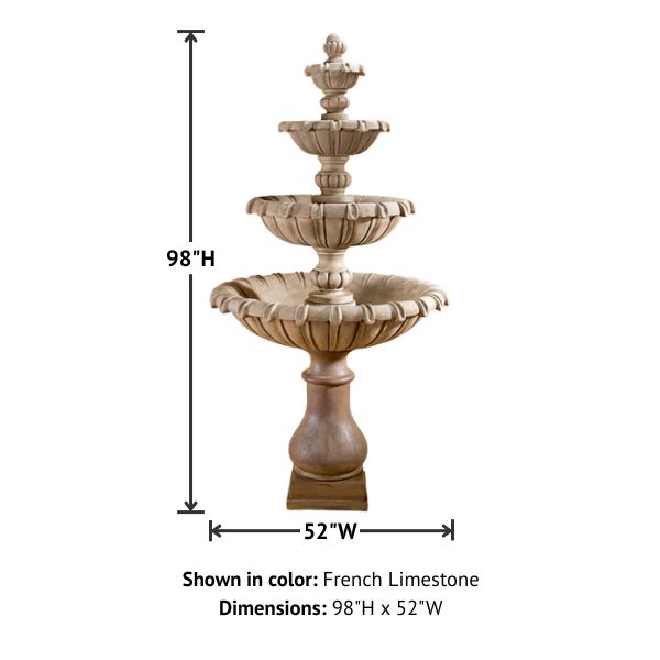 Grand Chateau Four Tier Fountain with product details.