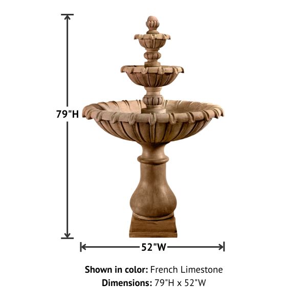Grand Chateau Three Tier Fountain with product details.