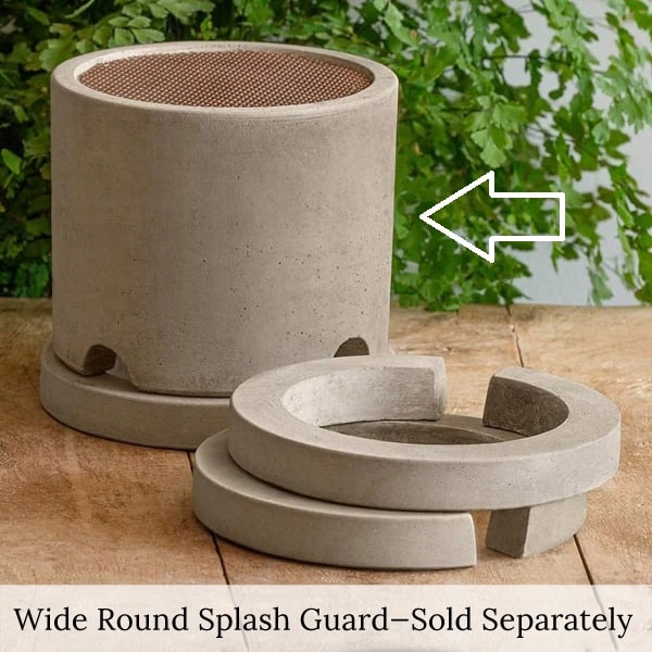 Guard Riser Round on table with round wide splash ground.