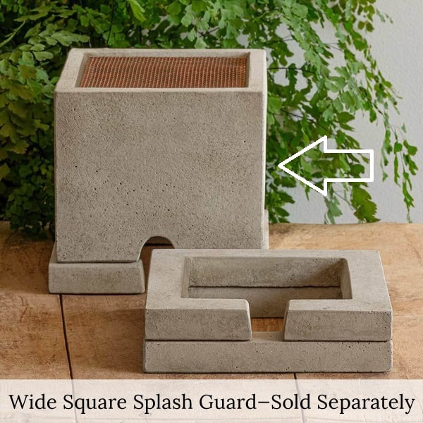 Guard Riser Square with Splash Guard Square on table
