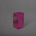 Hollywood Corner Fiberglass Planter in gloss eggplant against gray background.