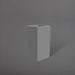 Hollywood Corner Fiberglass Planter in matte cement grey against gray background.