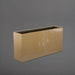 Hollywood Rectangle Fiberglass Planter in gloss metallic gold against gray background.