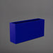 Hollywood Rectangle Fiberglass Planter in matte cobalt blue against gray background