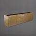 Hudson Extra Long Rectangle Fiberglass Planter in gloss metallic gold against gray background.