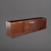 Hudson Extra Long Rectangle Fiberglass Planter in metallic bronze against gray background.