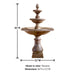 Immanis Newscatle Three Tier Fountain with product details.