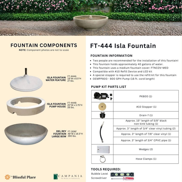Isla Fountain Info Sheet.