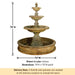 Isola Three Tier Pond Fountain against white background with product details.
