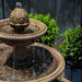 La Mirande Fountain in action in the backyard upclose.