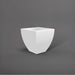Lima Square Tapered Fiberglass Planter in matte bright white against gray background.