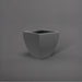 Lima Square Tapered Fiberglass Planter in matte gunmetal against gray background.