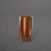Lisbon Tall Round Tapered Fiberglass Planter in metallic bronze against gray background.
