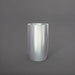 Lisbon Tall Round Tapered Fiberglass Planter in metallic silver against gray background.