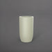 Lisbon Tall Round Tapered Fiberglass Planter in satin beige against gray background.