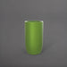 Lisbon Tall Round Tapered Fiberglass Planter in satin green against gray background.