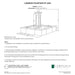 CAD drawing of the Luberon Fountain with dimensions, weight, and manufacturer notes.