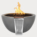 Luna Fire and Water Bowl in natural gray color agaisnt gray background