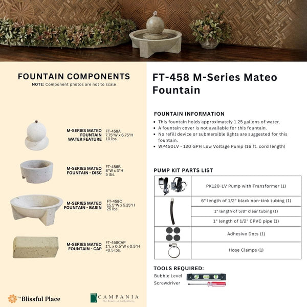 M-Series Mateo Fountain Info Sheet.