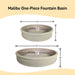 Malibu One Piece Fountain Basin with two different sizes
