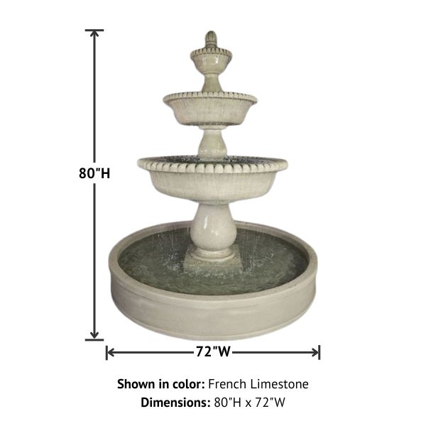 Malibu Three Tier Pond Fountain with product details.