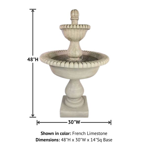 Malibu Two Tier Fountain with product details.