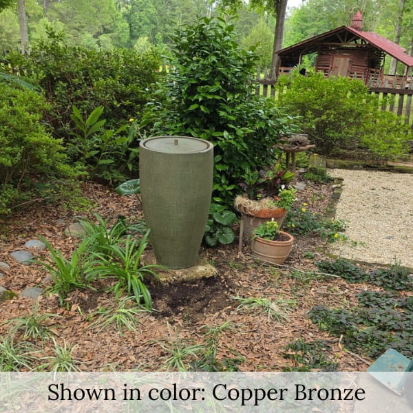 Manzanita Fountain Copper Bronze in action in the garden.