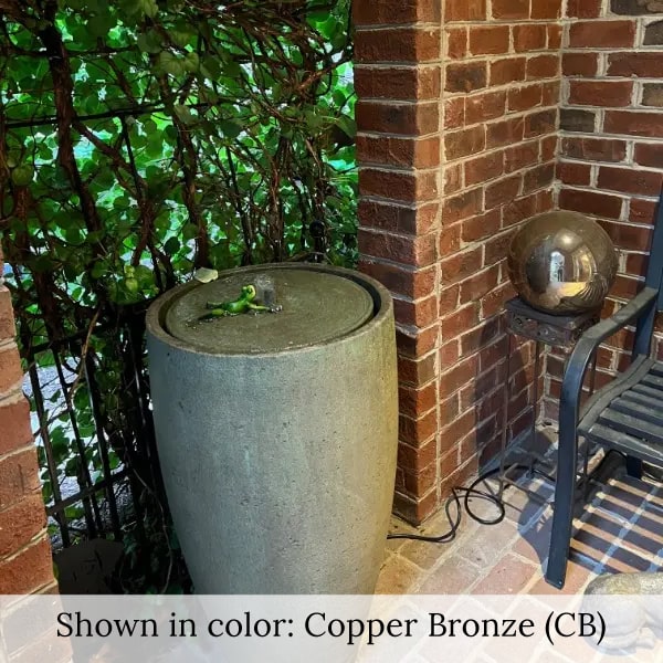 Manzanita Fountain in copper bronze in action