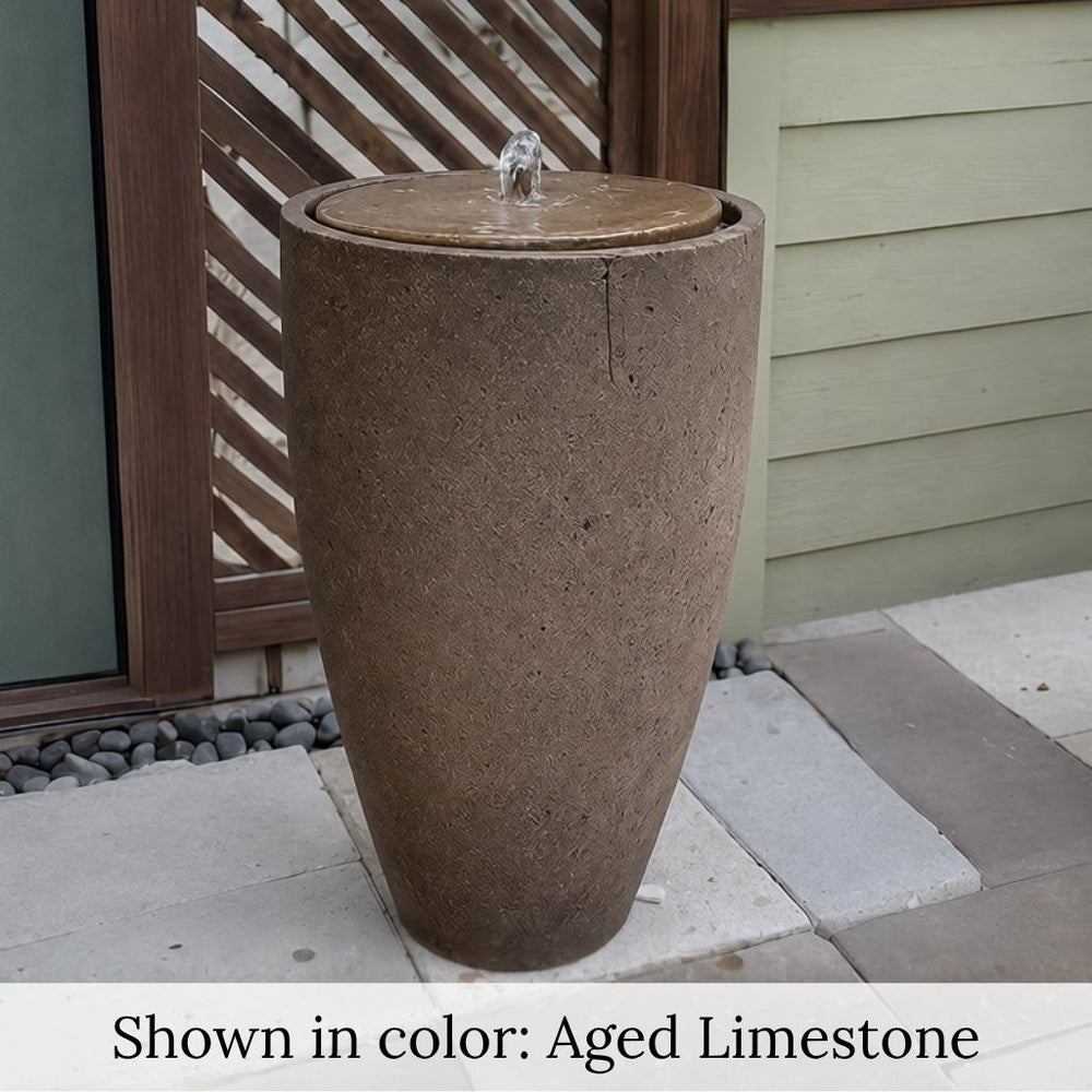 Manzanita Fountain on concrete in the backyard