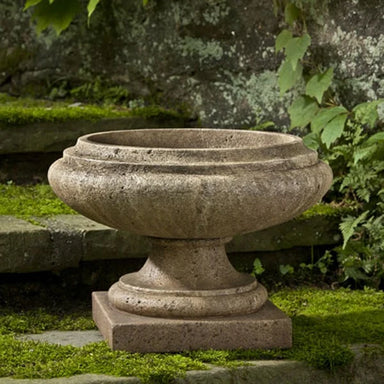 Marella Urn Planter on stairs in the backyard