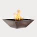 Maya Copper Fire Bowl against gray background