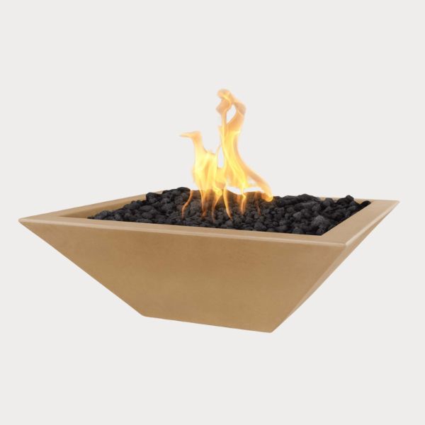 Maya Fire Bowl Brown against gray background