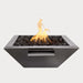 Maya Powder Coated Fire and Water Bowl, Silver Vein against gray background