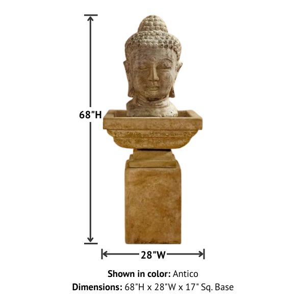 Meditation Buddha Fountain, Tall with product details.