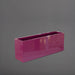Miami Rectangle Fiberglass Planter in gloss eggplant against gray background.