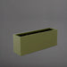 Miami Rectangle Fiberglass Planter in matte bronze against gray background.